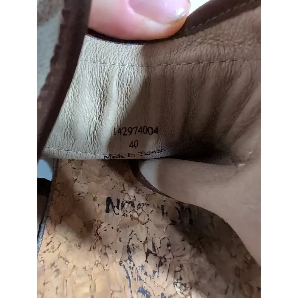Fly London Miya Tan Khaki Leaher Thong Ankle Wrap Sandals Flats Size 40 US 8.5